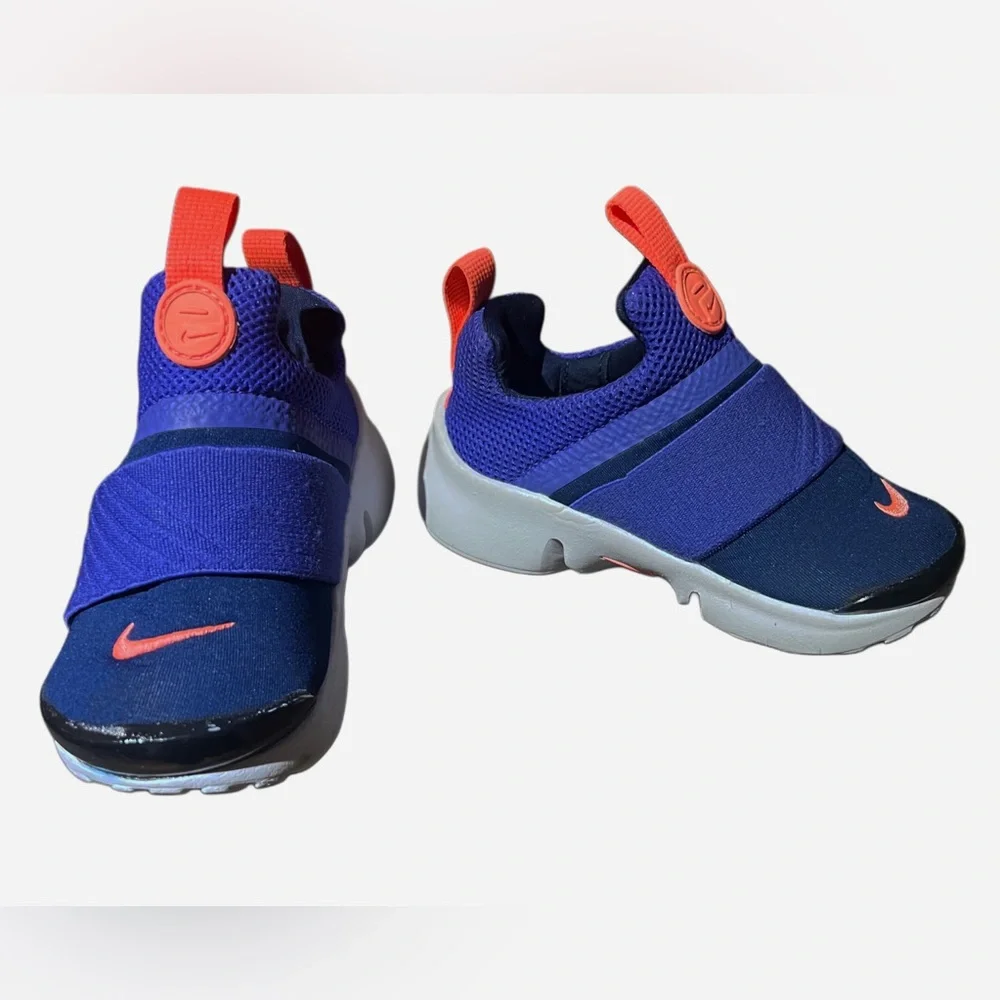Nike Kids Presto Extreme Blue/ Orange Slip-On Sneakers Sz 8C